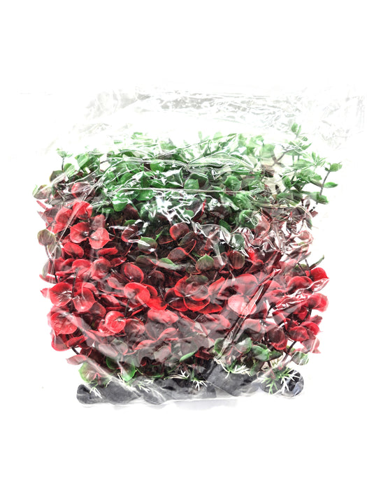 Plastic Plants 11" (pack of 10) Green/Red