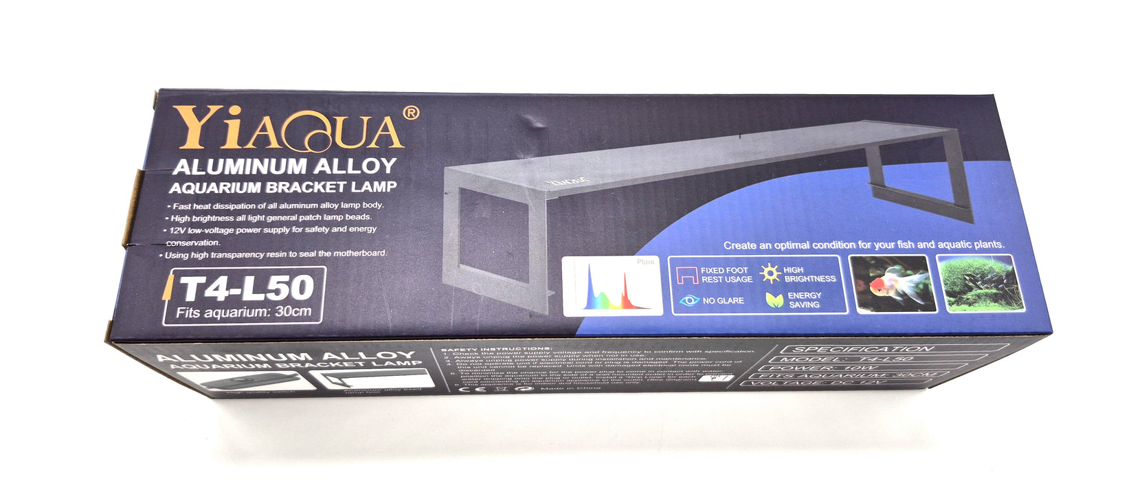 YiaQua Full Spectrum Planted LED Light T4-L50 (12")