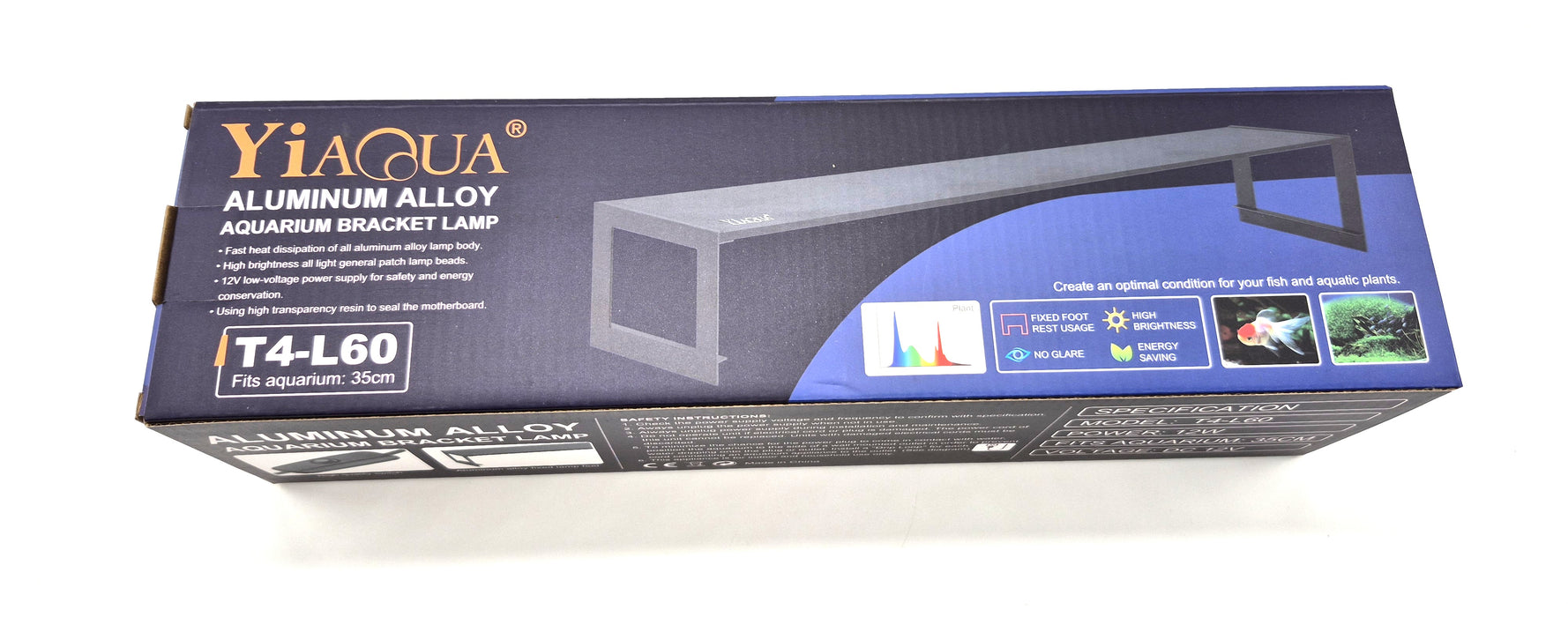 YiaQua Full Spectrum Planted LED Light T4-L60 (14")