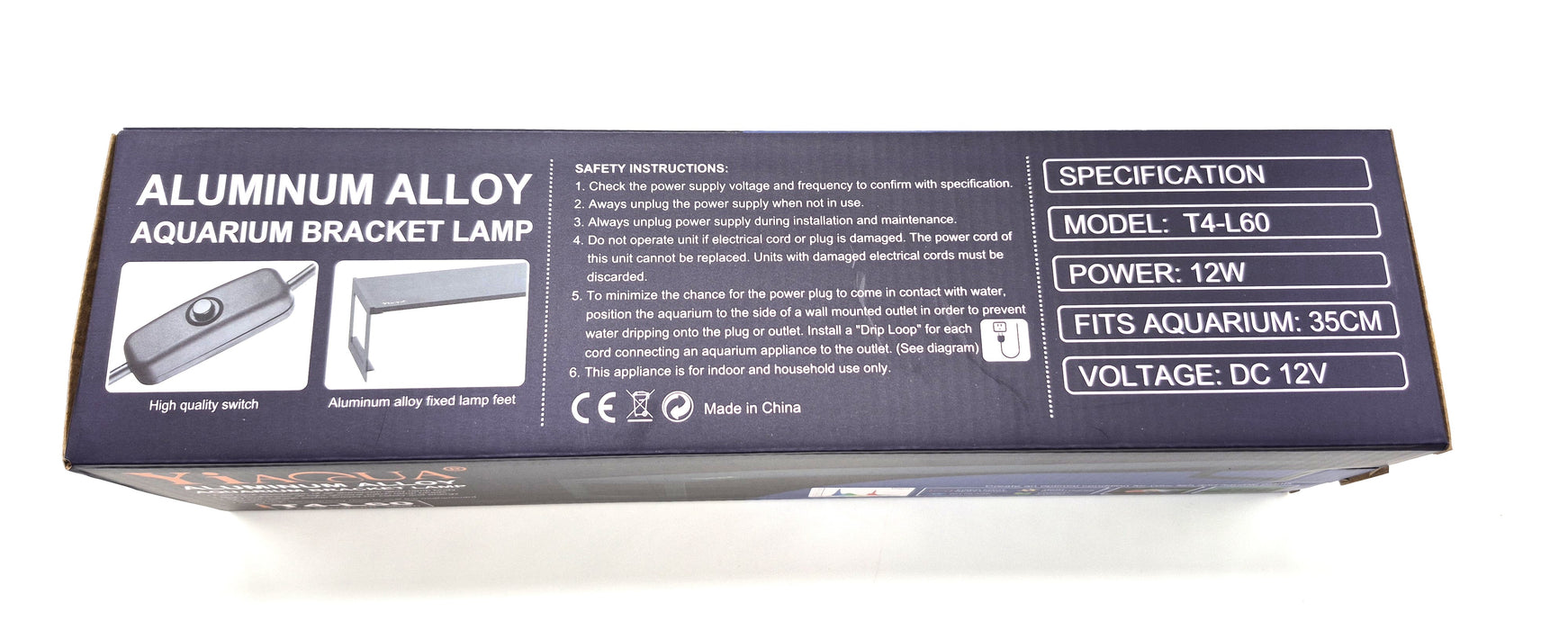 YiaQua Full Spectrum Planted LED Light T4-L60 (14")