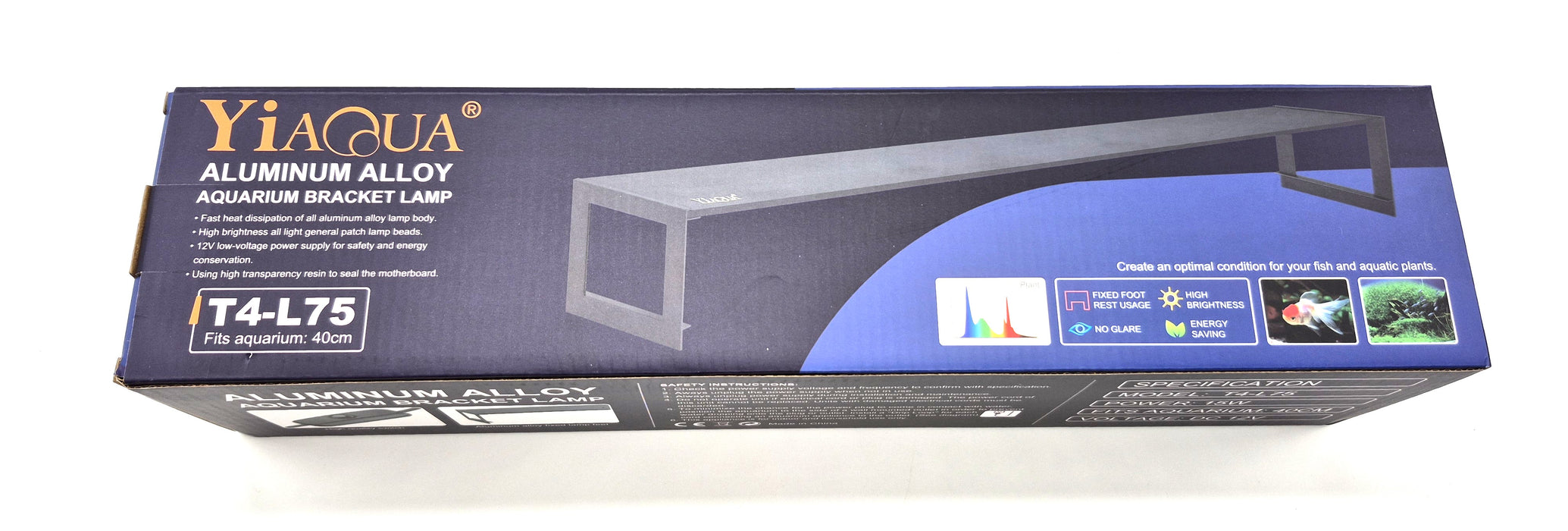 YiaQua Full Spectrum Planted LED Light T4-L75 (16")