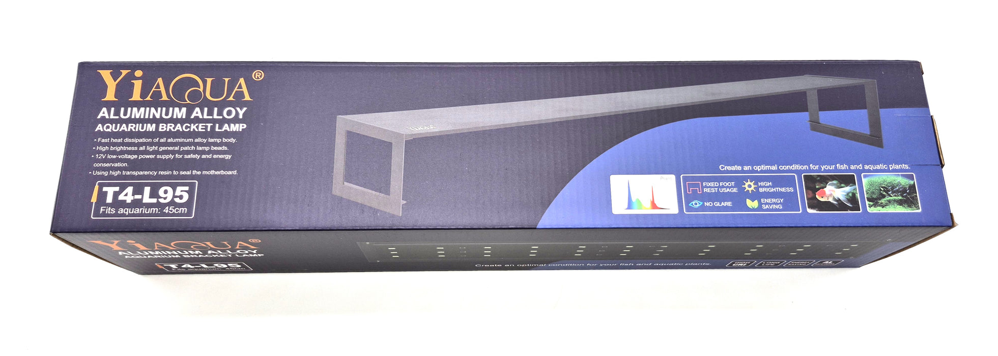 YiaQua Full Spectrum Planted LED Light T4-L95 (18")