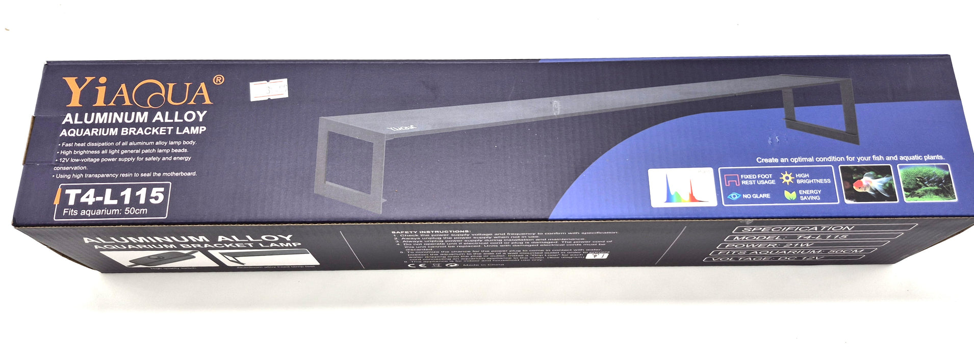 YiaQua Full Spectrum Planted LED Light T4-L115 (20")