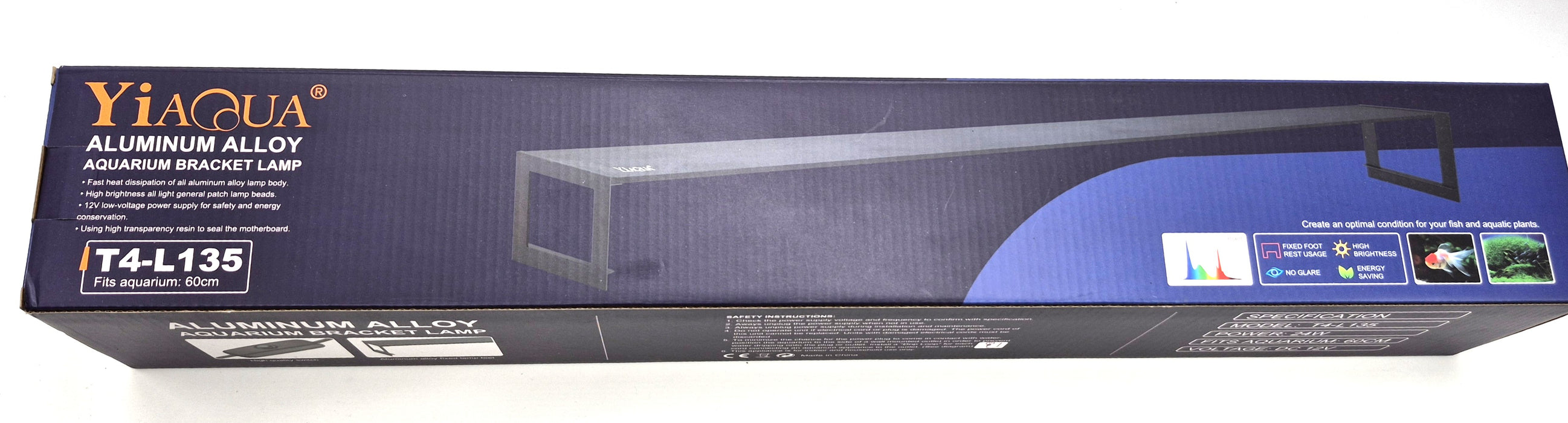 YiaQua Full Spectrum Planted LED Light T4-L135 (24")