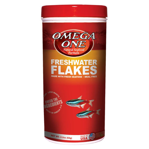 Omega One Freshwater Flakes. 2.2oz (62g)
