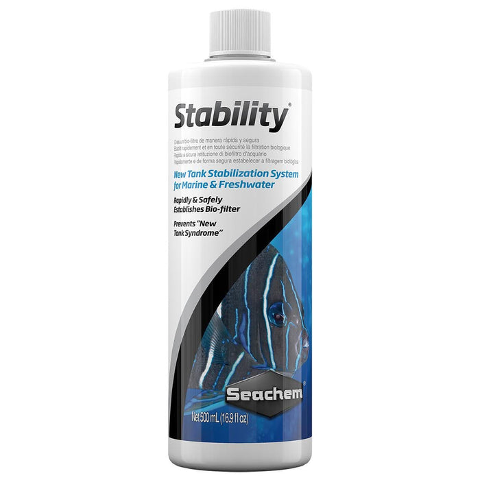 500 ml of Seachem stability used in new tanks.