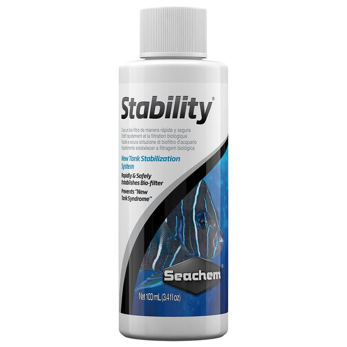 100 ml of Seachem stability used in new tanks.