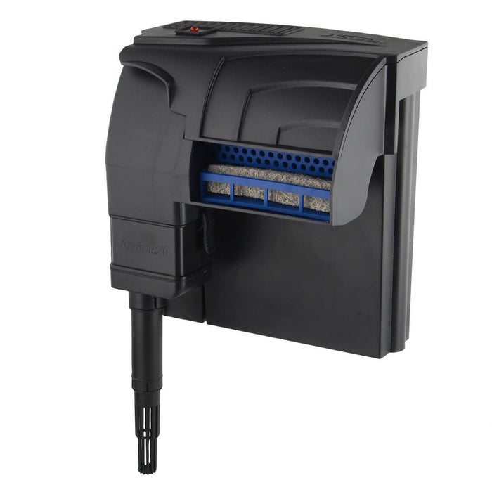 Aqueon Quietflow LED Pro Aquarium Power Filter rated for 20 gallons or less.