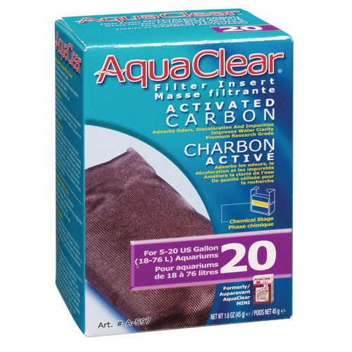 AquaClear 20 Activated Carbon Filter Insert - 45 g (1.6 oz)