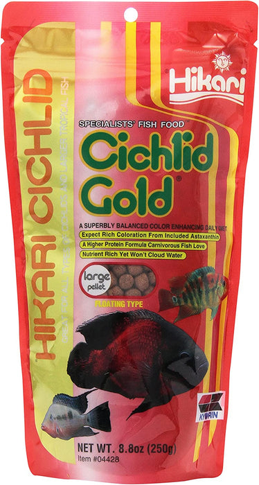 Hikari Cichlid Gold Large Floating Pellets - 8.8oz