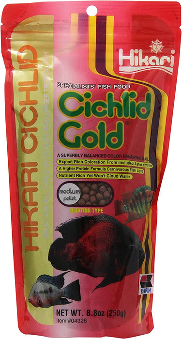 Hikari Cichlid Gold Medium Floating Pellets - 8.8oz