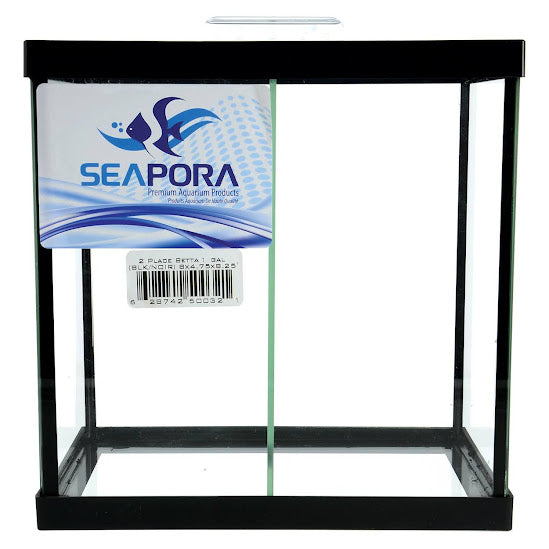 Seapora 1 Gallon Betta Aquarium - 2 Compartments