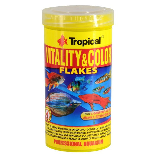50 gram container of Tropical Vitality and Color Flakes